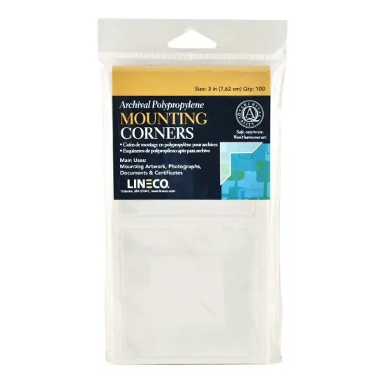 Lineco Self-Adhesive Polypropylene Mounting/Framing Corners Clear {5}