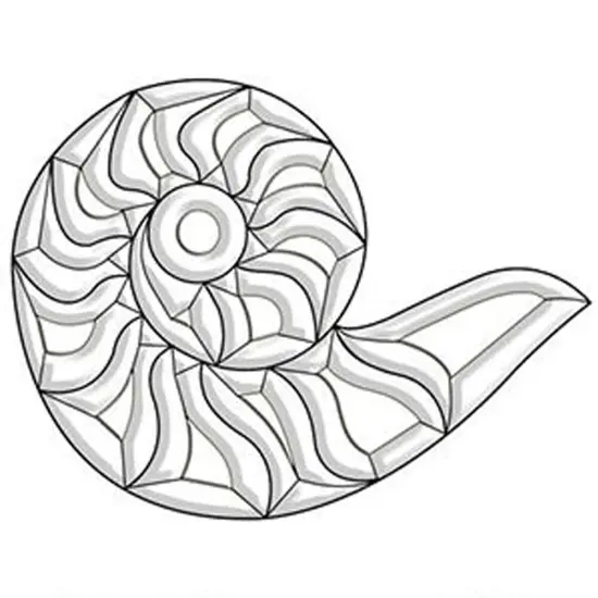 10-1/2" x 7-3/4" Exquisite Clear Glass Snail Shell Bevel Cluster EC300 {1}