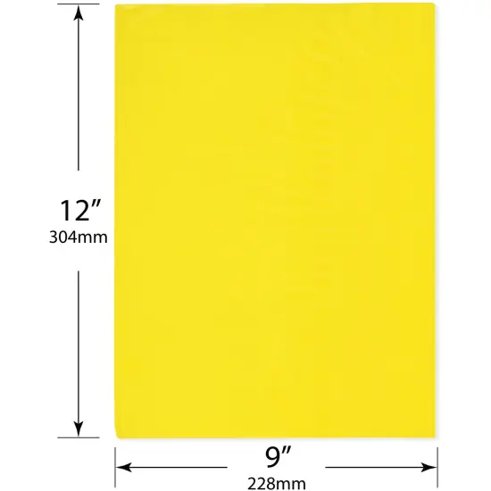 Plymor 9" x 12", Yellow 2 Mil Flat Open Plastic Poly Bags {3}