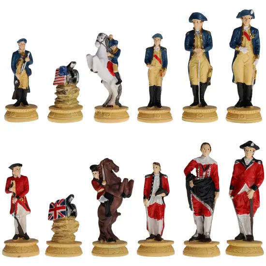 WE Games American Revolutionary War Chess Pieces, 3.5 inch king {1}