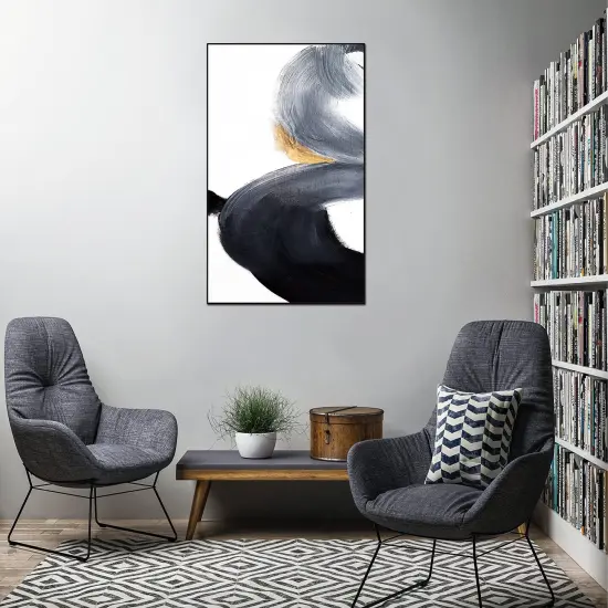 Whiteline Modern Living Sara 48""x32"" Canvas Wall Art, Black PS Frame {1}