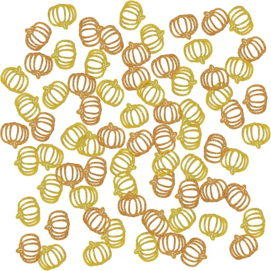 120 PCS Pumpkin Glitter Little Pumpkin Table Confetti {1}