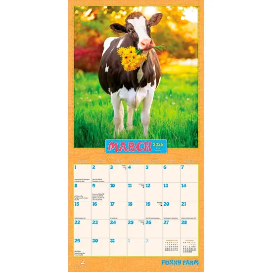 Avanti Funny Farm OFFICIAL | 2026 7 x 14 Inch (Hanging) Monthly Mini Wall Calendar {3}