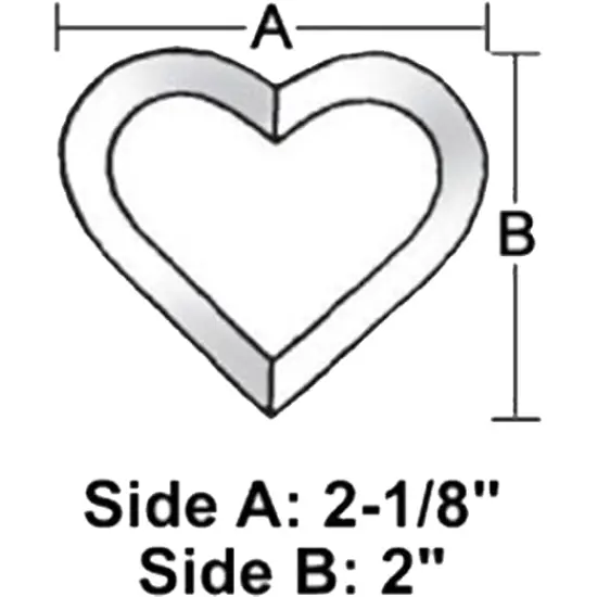 2-1/8" x 2" Clear Glass 4 Hearts Bevel Cluster BC412 {2}