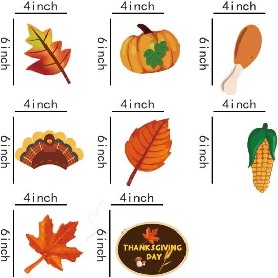 Fall Thanksgiving Party Hanging Decorations - 30Ct {4}