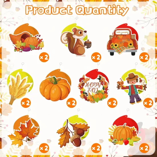 40Pcs Fall Hanging Swirls Ceiling Decorations - Maple Leaf {4}