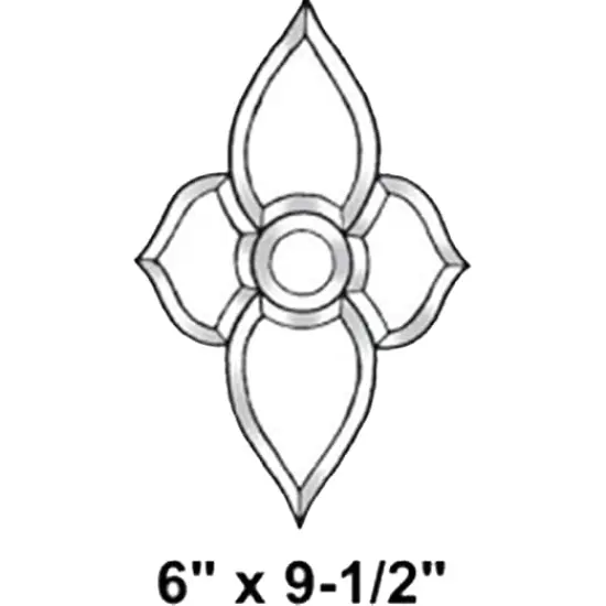 6" x 9-1/2" Clear Glass Bevel Cluster BC505 {2}