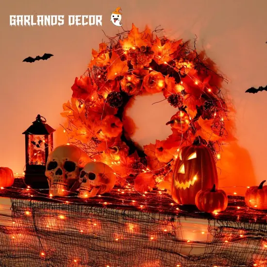 200 LED 66ft Battery Operated Halloween Lights with Remote {3}