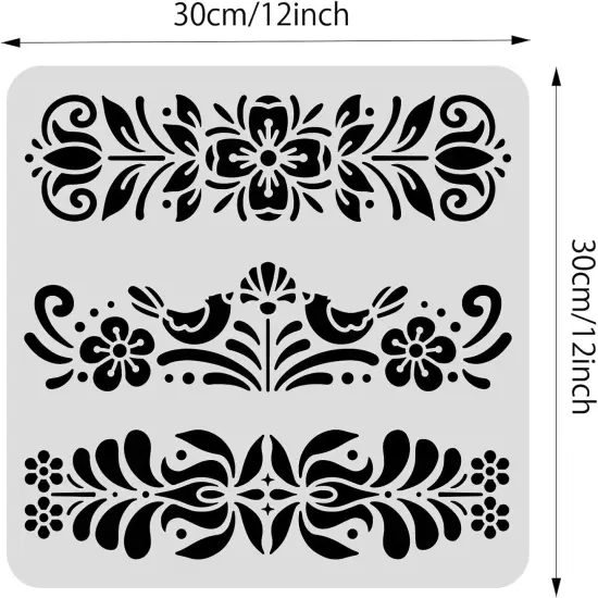 12x12inch - Plastic Folk Decorative Painting Stencil Templates {2}