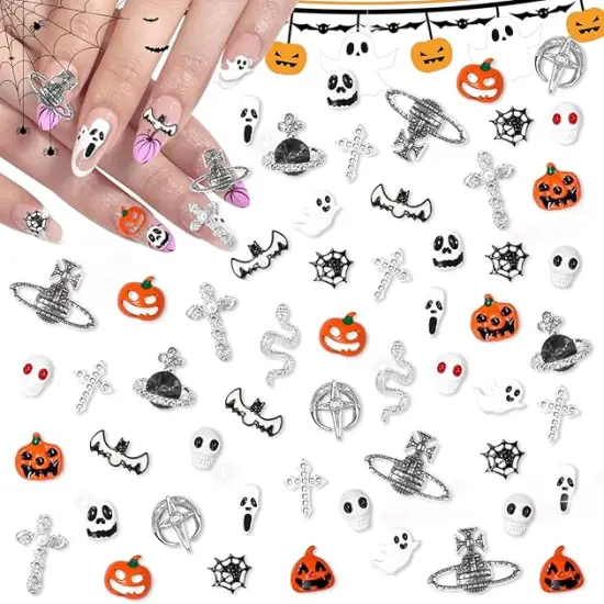 32 Pcs Halloween Cross Nail Charms {1}