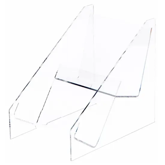 Plymor Clear Acrylic 2-Level 11-CD Display Shelf, 6" W x 9" D x 8" H {1}