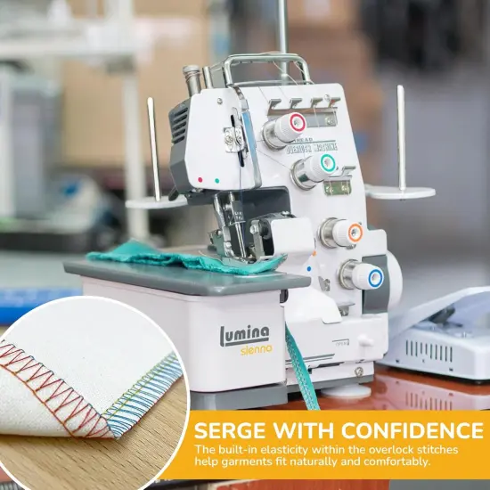 Serger Sewing Machine - Industrial Grade Sergers & Overlock Machines with Durable Metal Frame, 3-4 Serger Thread Capability - Overlocker Sewing Machine for Heavy Duty Fabric {4}