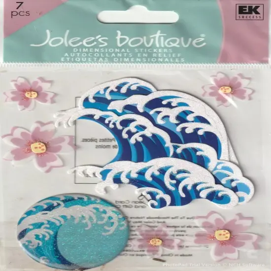 Jolee's Boutique Hibiscus And Waves Dimensional Stickers {1}