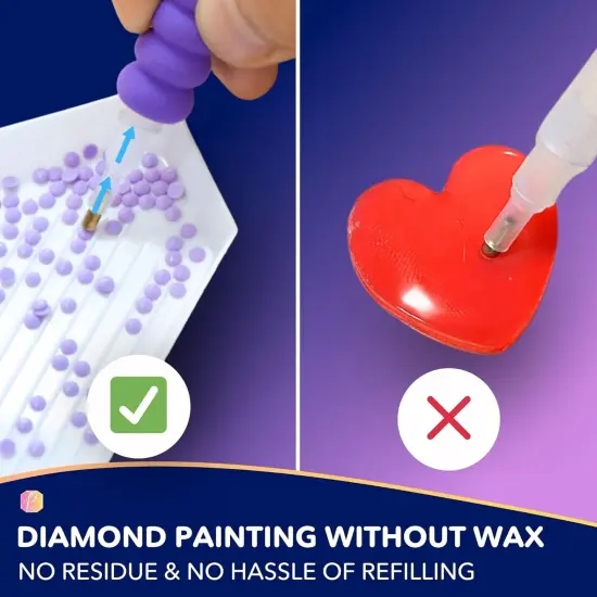 E-Painter for Diamond Painting - Pink - Wireless Pen with Vacuum Pump - Accessories for Setting AB Stones Without Wax - Diamond Painting Pen {4}