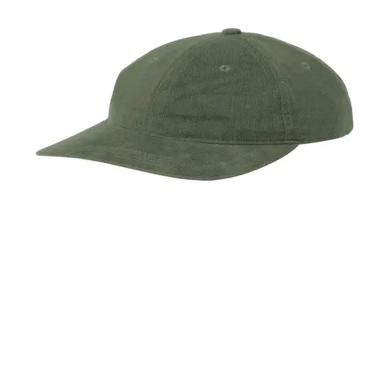 Port Authority&reg; Light Corduroy Dad Cap Olive Green {1}