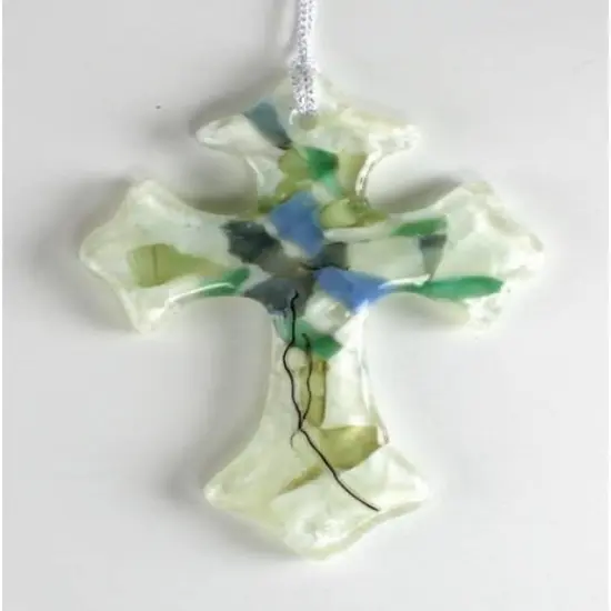 6.5&rdquo; x 5" x 1.75" Small Cross Frit Casting Glass Fusing Kiln Mold {2}