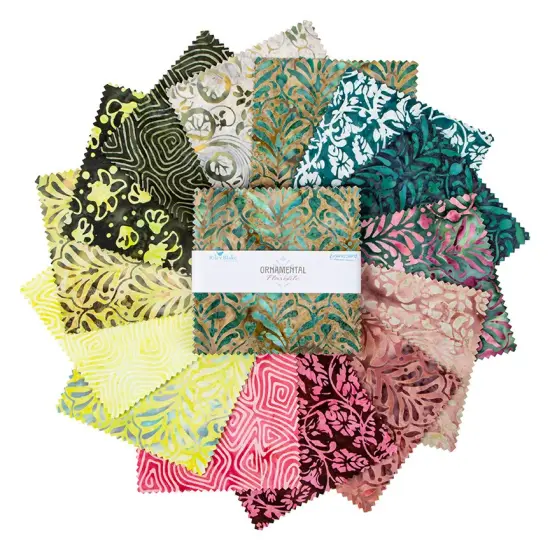 Expressions Batiks 5" Square Pack (Charm Pack / 5" Stacker) in Ornamental Floreale by Riley Blake Designs for Riley Blake (5-23215-42) {2}