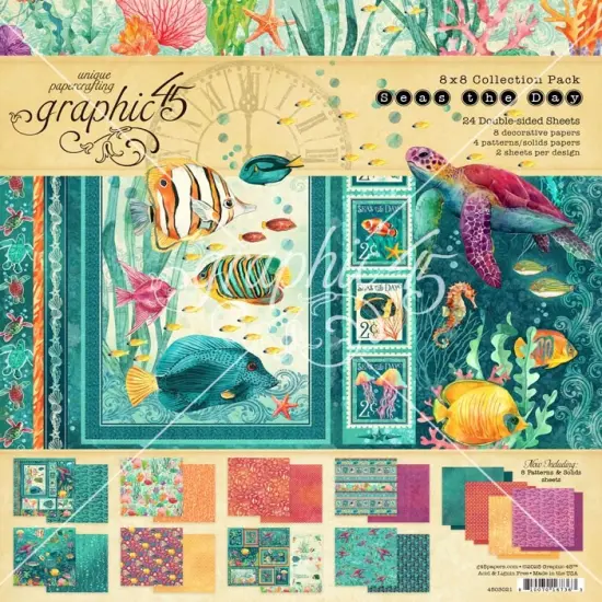 Graphic 45 Collection Pack 8"X8"-Seas The Day {1}