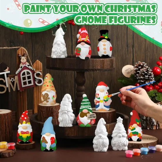 12 Sets Ceramic to Paint Winter Christmas Ready to Paint Your Own Ceramic DIY Paintable Figurine {4}