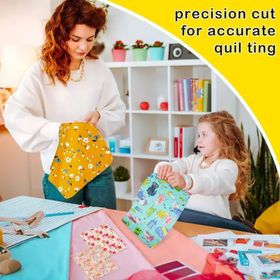 40 Pcs 10 x 10 Inches Animal Floral Cotton Fabric Bundle Squares Precut {5}