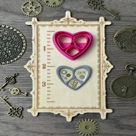 Steampunk Heart Gear Clay Cutter {1}