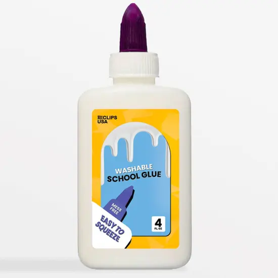 School Glue White &ndash; Large Washable 4 oz Bottle &ndash; 48 Units {1}