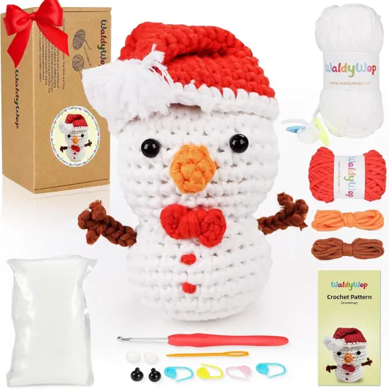 Christmas Snowman Crochet Kit for Beginners {1}