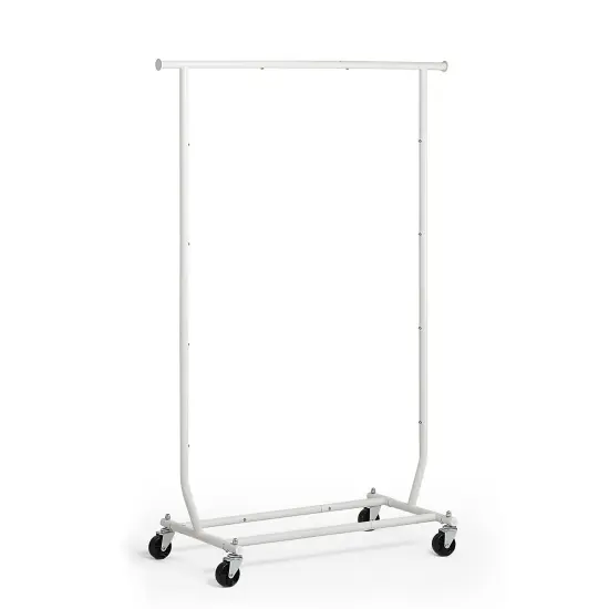 Heavy Duty Rolling Garment Rack White {1}
