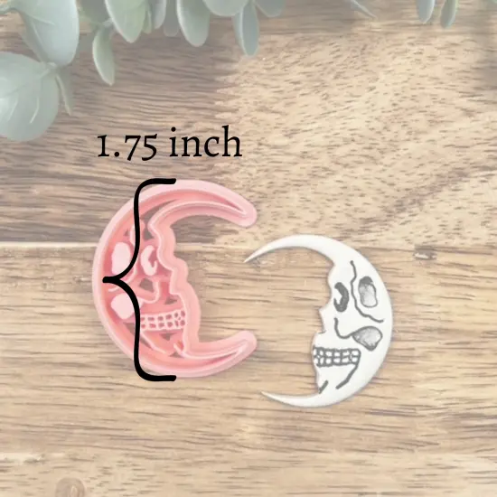 SKELETON MOON CRESCENT | HALLOWEEN 2023 | CLAY CUTTER {3}