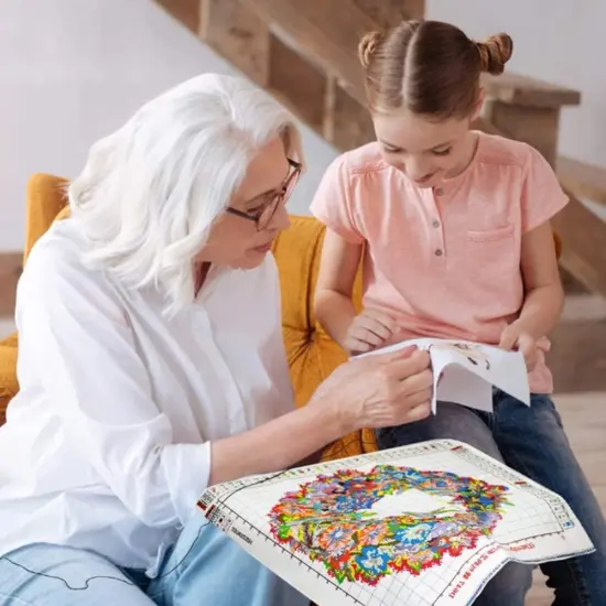 Click to see full view Halloween Stamped Cross Stitch Kits for Adults Beginner, Cross Stitch Kits Printed Stitching Patterns {6}