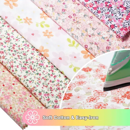 42 Pieces 10&Prime; Pre-Cut Floral Prints Cotton Fabric Squares &mdash; Layer Cake Quilting Fabric {4}