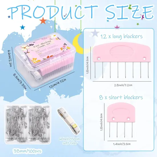 Knit Blocking Combs Pins {2}