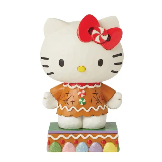 6" Hello Kitty Gingerbread Christmas Figurine - Holiday Collectible Decor {1}