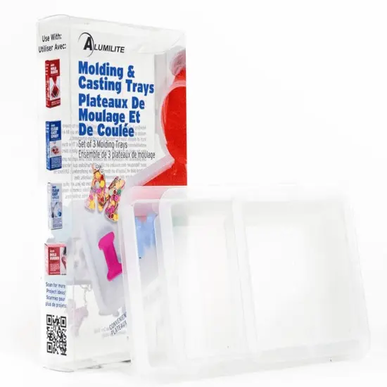 Mold- It-Cast-It Molding and Casting Tray Molds 3 PK - (1 each; 3"x3"x1", 5"x3"x1", 6"x3"x1") {3}