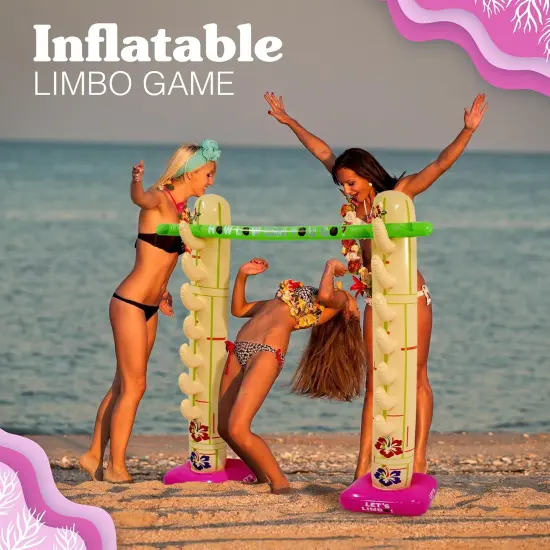 4E's Novelty Lua Limbo Game Set - Inflatable Limbo Sticks for Kids & Adults {2}