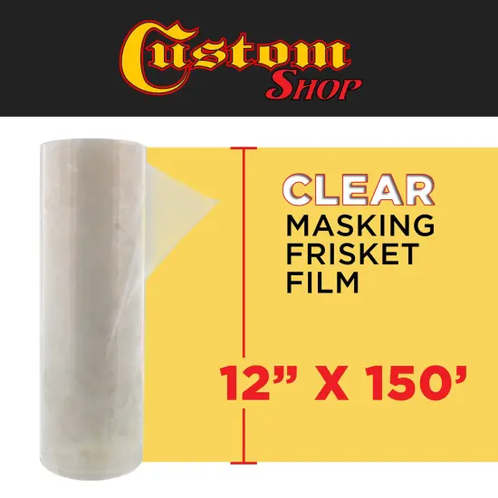 12" x 150' Frisket Masking Film Roll - Self-Adhesive Semi-Transparent Medium-Tack for Artists, Airbrush Graphics, Automotive Painting, Stencil Making, Design Transfer {2}