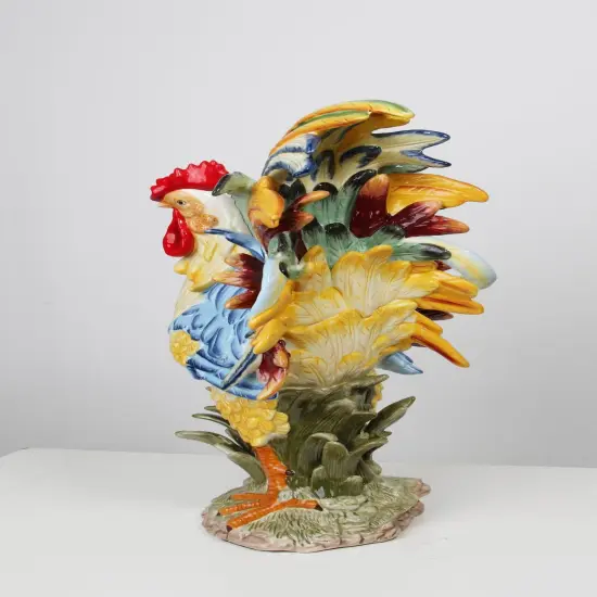 Ceramic Blue Rooster Figurine, Home D&eacute;cor, Gift for Her, Gift for Mom, Kitchen D&eacute;cor, Farmhouse D&eacute;cor, Fall Decor {4}