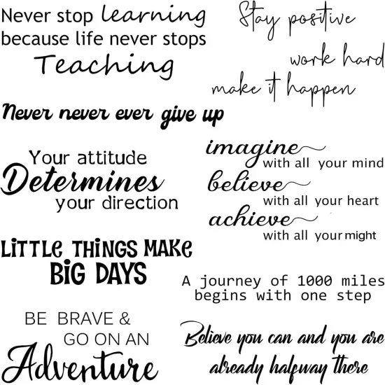 9 Pcs Inspirational Vinyl Wall Decal {1}