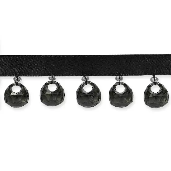 5 yards of Reese Beaded Fringe Trim | 5 yard cut Black {1}