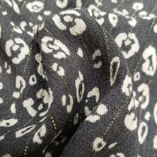1 Yard Rayon Crinkle Charcoal Beige with Lurex Woven Fabric Lightweight 50/52&rdquo; Wide 100% Rayon {2}