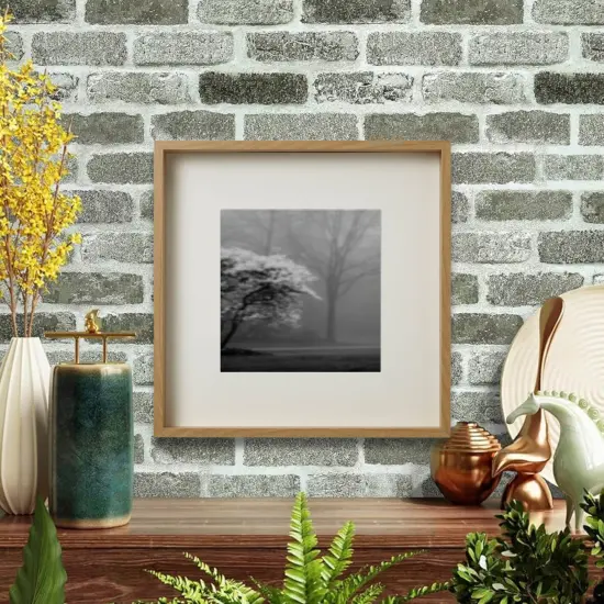 19&frac34;x19&frac34;" Oak Effect Frame with Mount &ndash; Deep Frame, No-Nail Hanging, Gallery Ready {3}