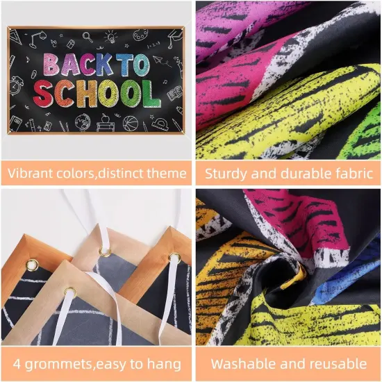 Welcome Back to School Backdrop Banner Decorations {2}