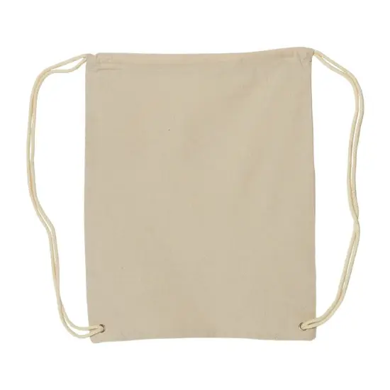 Liberty Bags&reg; Canvas Drawstring Backpack Black {5}