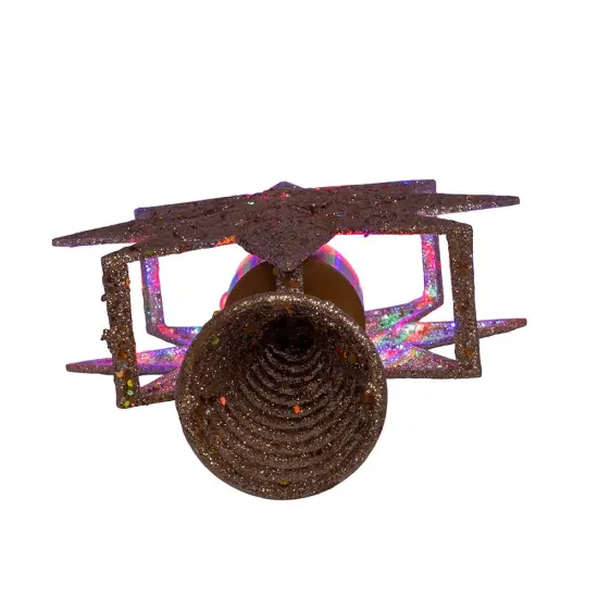 Kurt Adler 13.4 Inch Gold Glitter Polaris Projector Tree Topper {6}