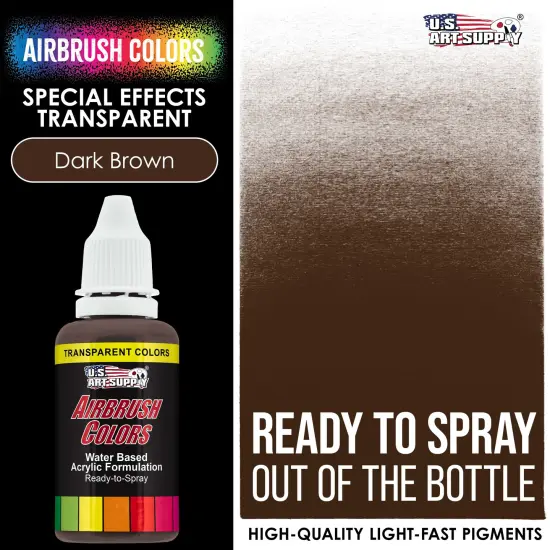 Dark Brown, Transparent Acrylic Airbrush Paint, 1 oz. {2}
