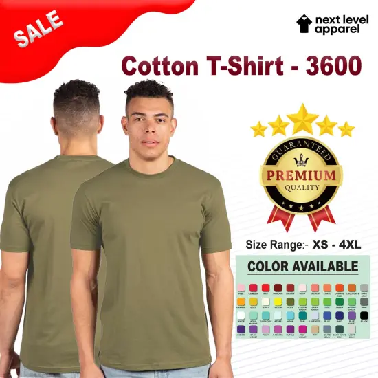 Next Level&reg; Cotton Crew Neck Short Sleeve T-Shirt Indigo {2}