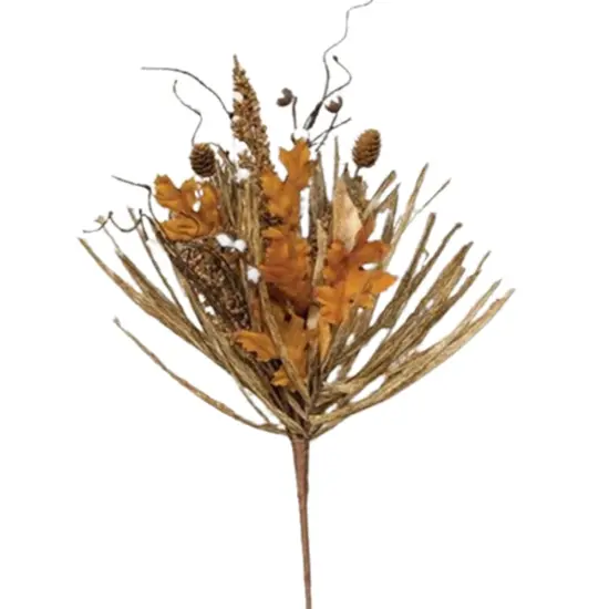 21" Gleaning Bush with Faux Pine Cones and Cotton Bolls Perfect for Decoration {1}