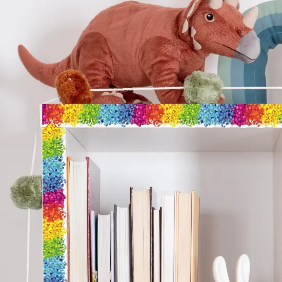 Wrapables 60 Feet Bulletin Board Borders, Adhesive Decorative Trim Stickers, Confetti {6}