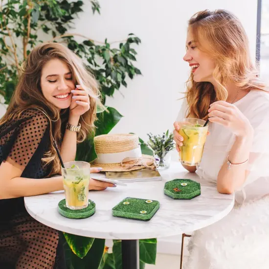 LET'S RESIN Upgraded Deeper & Larger Coaster Resin Molds, 12 Cavities Epoxy Resin Molds with 3 Pcs Round Square Hexagon Shapes, Coaster Molds for Epoxy Resin, Cups Mats, DIY Craft, Bar Coaster {4}