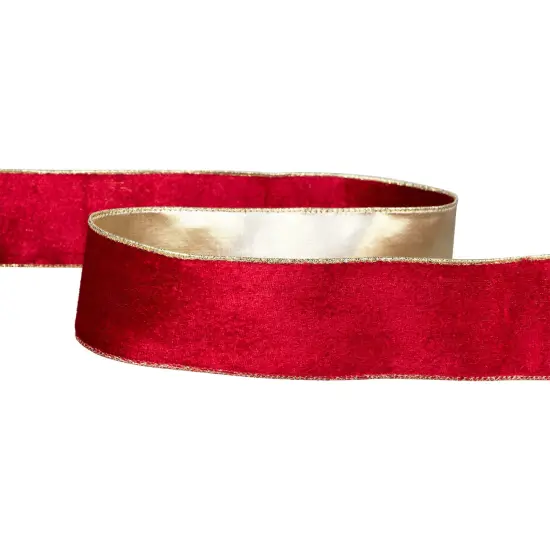 Northlight Club Pack of 12 Red and Gold Wired Christmas Craft Ribbon Spools 2.5" x 120 Yards {5}